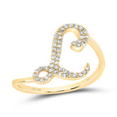 1/6CTW-DIA NK GIFT INITIAL "L" RING